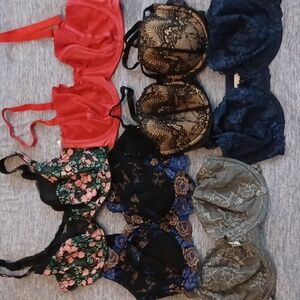 Bra Bundle 34 F and 34 DDD and 36DDD New and Gently Used Lot